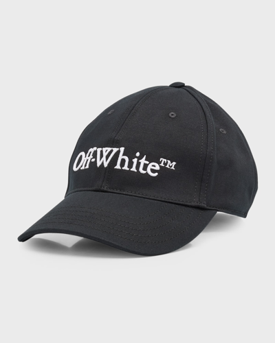 Shop Off-white Drill Embroidered Baseball Cap In Black White
