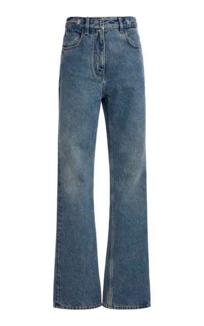 Shop Givenchy High-rise Bootcut Jeans In Blue
