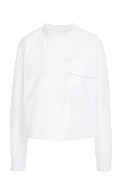 Shop Givenchy Pocket-detailed Cotton-silk Shirt In White