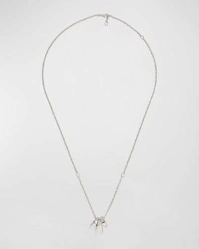 Shop Gucci Men's  Tag Necklace With Pendants, Silver
