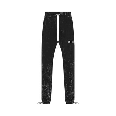 Pre-owned Amiri Cracked Dye Logo Sweatpants 'black'