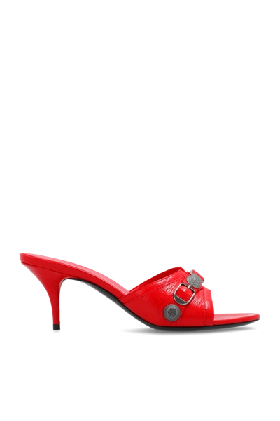 Shop Balenciaga Red ‘cagole' Mules In New