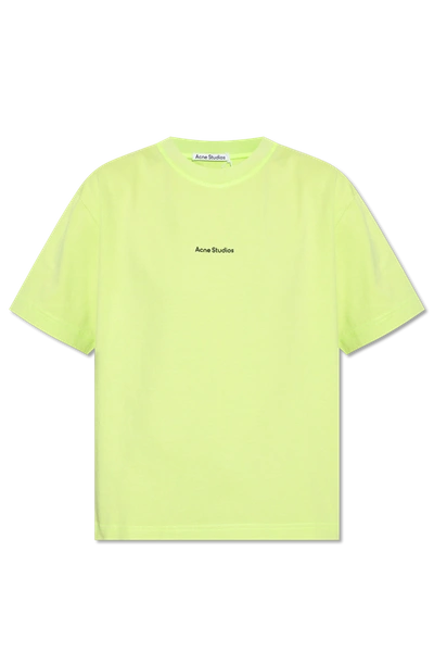 Shop Acne Studios Neon T-shirt With Logo In New