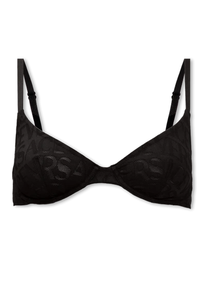 Shop Versace Black Bra With Logo In New