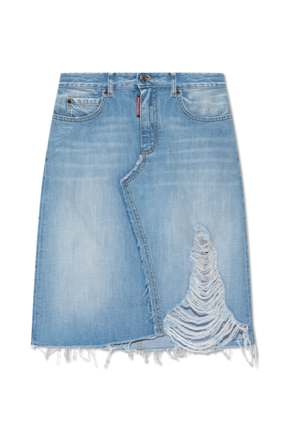 Shop Dsquared2 Blue Denim Skirt In New