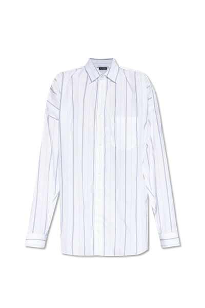 Shop Balenciaga White Oversize Shirt In New