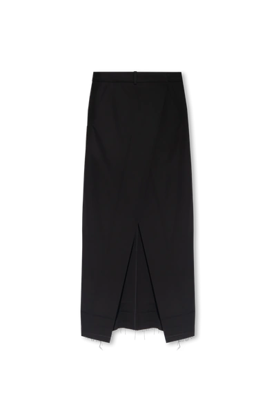 Shop Balenciaga Black Skirt With Split In New
