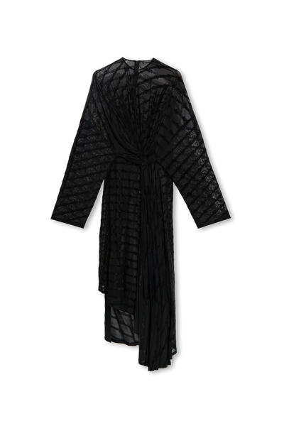 Shop Balenciaga Black Dress With Logo In New