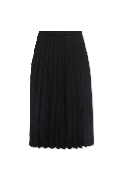 Shop Vetements Black Pleated Skirt In New