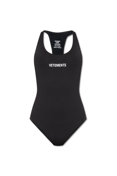 Shop Vetements Black One-piece Swimsuit In New