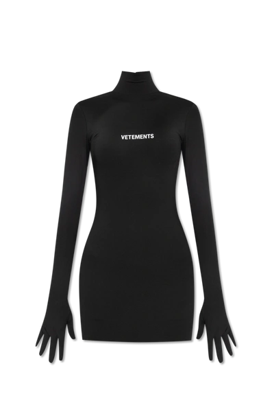 Shop Vetements Black Mini Dress In New