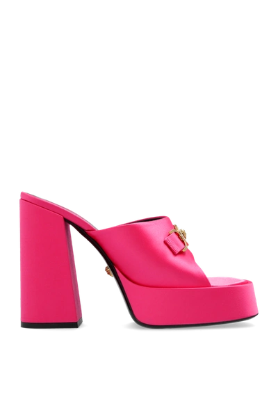 Shop Versace Pink ‘medusa ‘95' Platform Mules In New