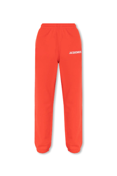 Shop Jacquemus Red Logo-printed Sweatpants In New