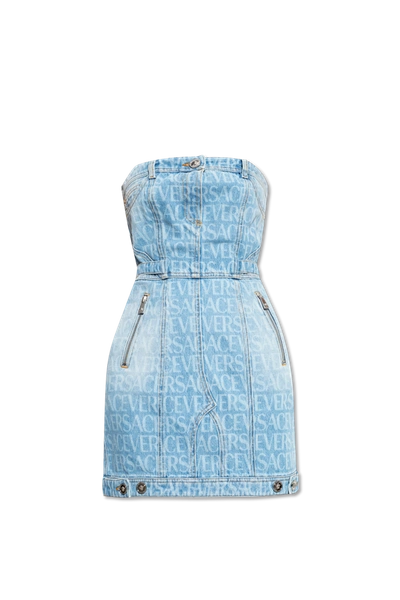 Versace Denim Dress From La Vacanza Collection In New