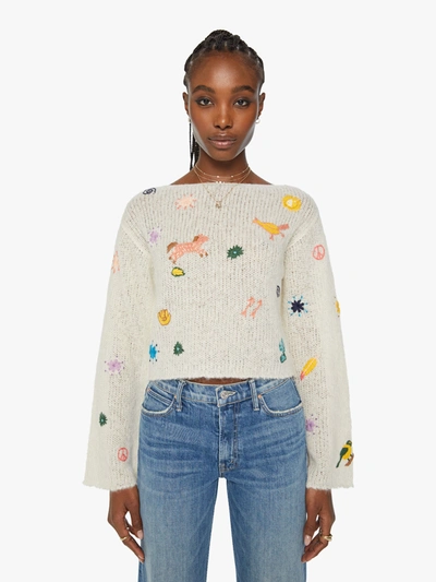 Shop Mother The Skipper Bell Jumper Fever Dream Sweater (also In S, M,l, Xl) In White