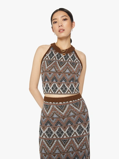 Shop Mother The Midnight Walk Halter Lone Star Sweater (also In M, L) In Brown