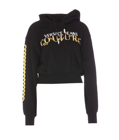 Shop Versace Jeans Couture Logo Couture In Black