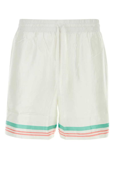 Shop Casablanca Tennis Club Icon Shorts In White