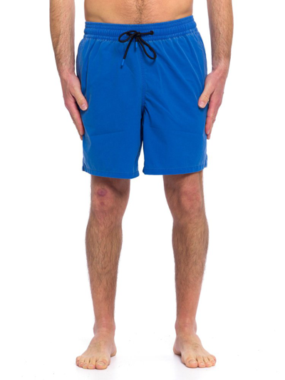 Shop Mc2 Saint Barth High Waist Drawstring Swim Shorts In Blue