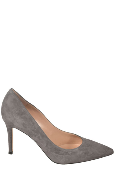 Shop Gianvito Rossi Pointed In Grey