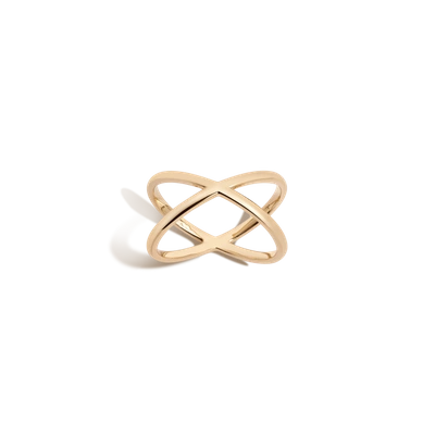 Aurate New York X Ring In Yellow
