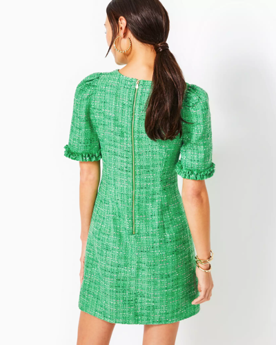 Shop Lilly Pulitzer Ryner Boucle Tweed Shift Dress In Kelly Green Palm Beach Boucle