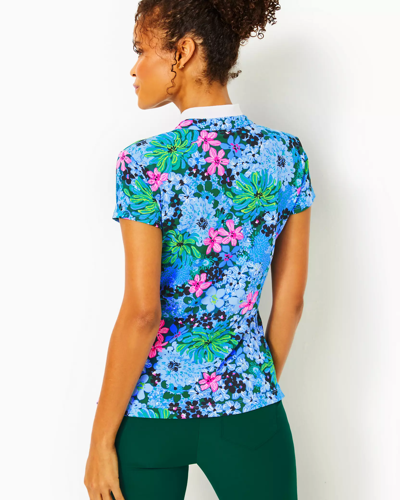 Shop Lilly Pulitzer Upf 50+ Luxletic Frida Polo In Multi Soiree All Day