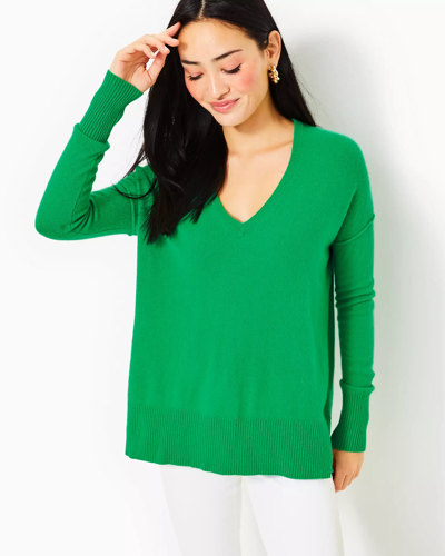 Shop Lilly Pulitzer Bedford Cashmere Sweater In Kelly Green
