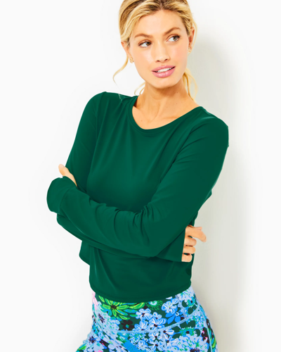 Shop Lilly Pulitzer Upf 50+ Luxletic Emerie Active Tee In Evergreen