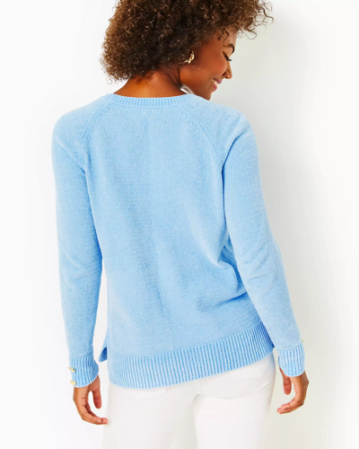 Shop Lilly Pulitzer Praxon Sweater In Bon Bon Blue