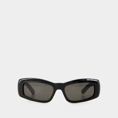 Shop Balenciaga Sunglasses -  - Acetate - Black/grey