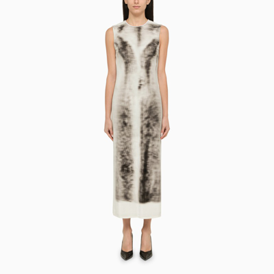 Shop Loewe | Grey/cream Midi Dress