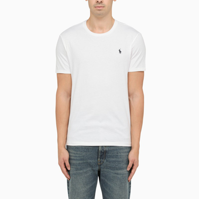 Shop Polo Ralph Lauren Classic White Crew-neck T-shirt