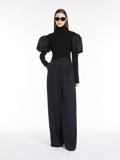 Max Mara Medoza Wide Leg Pant Pants In Black