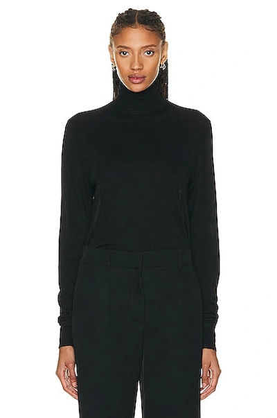 The Row Heva Turtleneck Sweater In Black