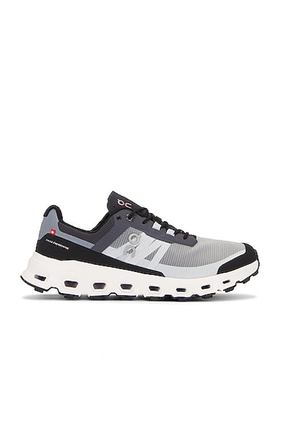 On Cloudvista Neoprene-trimmed Mesh Running Sneakers In Black | White