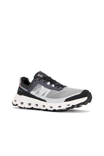 On Cloudvista Neoprene-trimmed Mesh Running Sneakers In Black | White