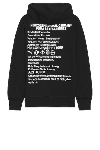 Shop Puma X Pleasures Graphic Hoodie In Black