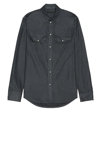 Shop Helmut Lang Wester Shirt In Slate