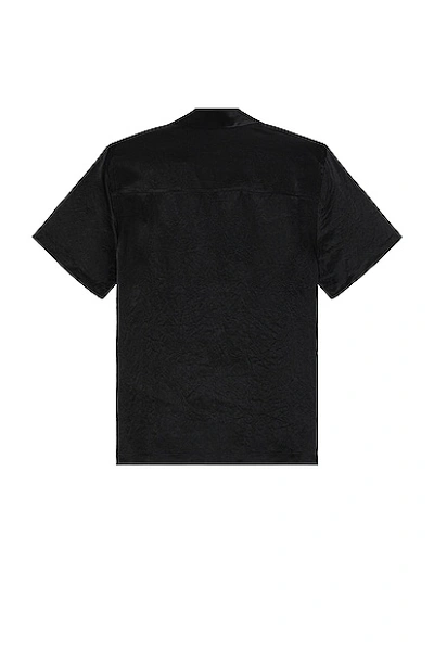 Shop Saturdays Surf Nyc Canty Crinkled Satin Shirt In Black