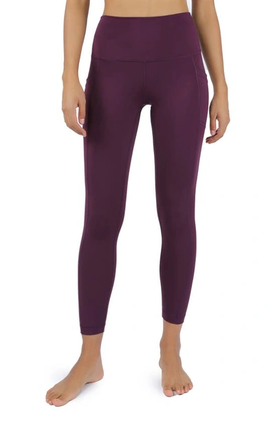 Shop 90 Degree By Reflex Wonderflex High Waist Pocket Capri Leggings In Potent Purple