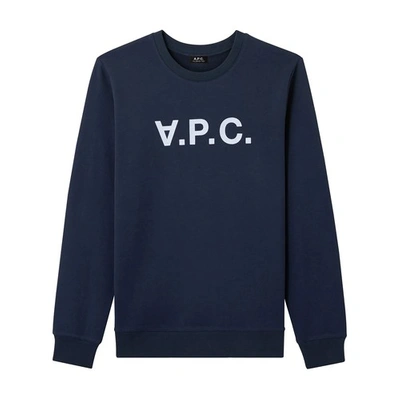 Shop Apc Vpc Sweatshirt In Dark_navy