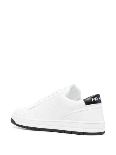 Shop Prada Downtown Low-top Sneakers In Bianco+nero