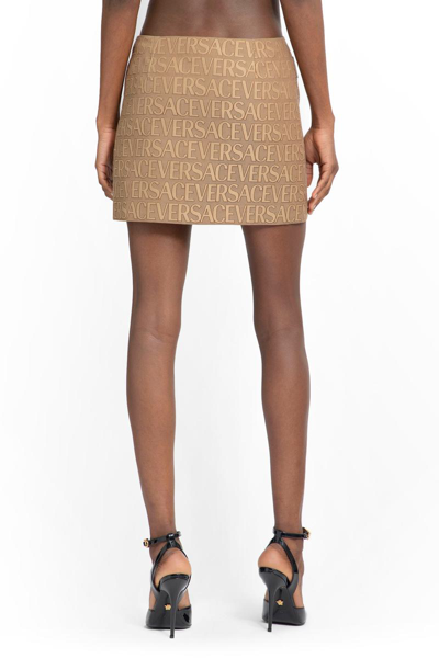 Shop Versace Skirts In Brown