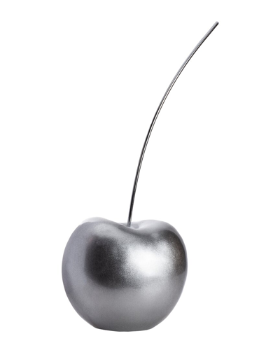 Shop Finesse Decor Solid Color Cherry Sculpture In Silver