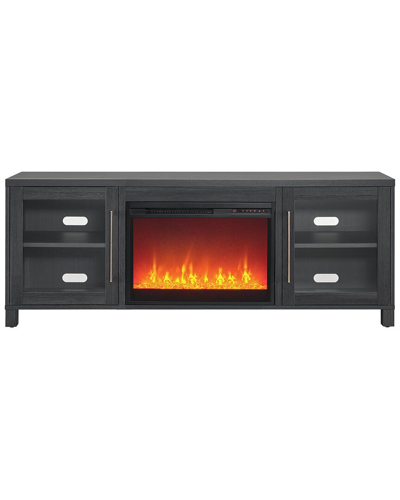 Shop Abraham + Ivy Quincy Rectangular Tv Stand With 26in Crystal Fireplace For Tvs  Up To 75in
