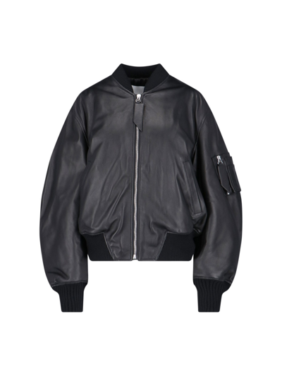 Shop Attico 'anja' Bomber Jacket In Black  