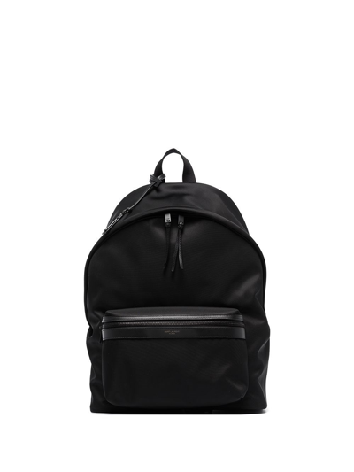 Shop Saint Laurent 'city' Backpack In ブラック