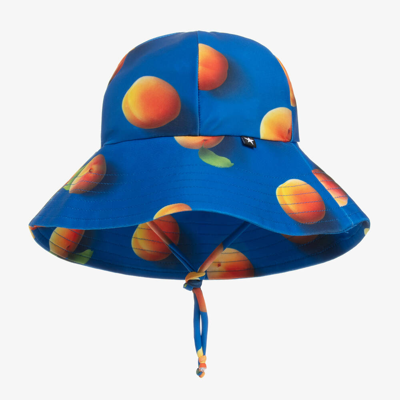 Shop Molo Girls Blue Apricot Sun Hat (upf50+)