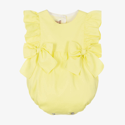 Shop Phi Clothing Baby Girls Yellow Cotton Shortie